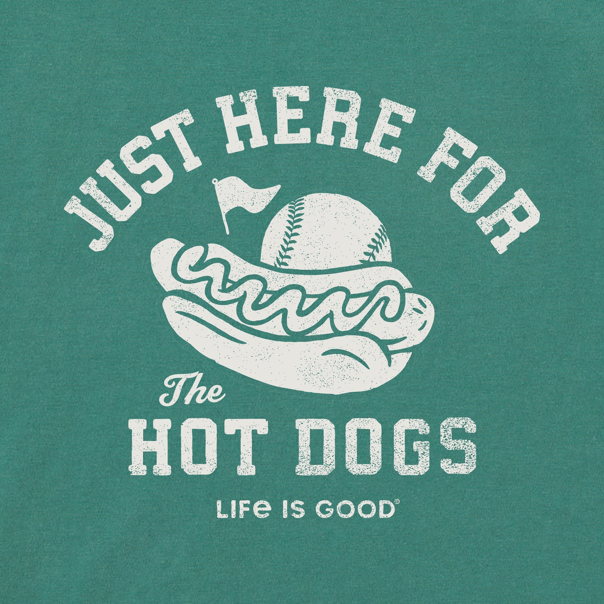 Women's Here for the Hot Dogs Baseball Short Sleeve Crusher Boxy Tee