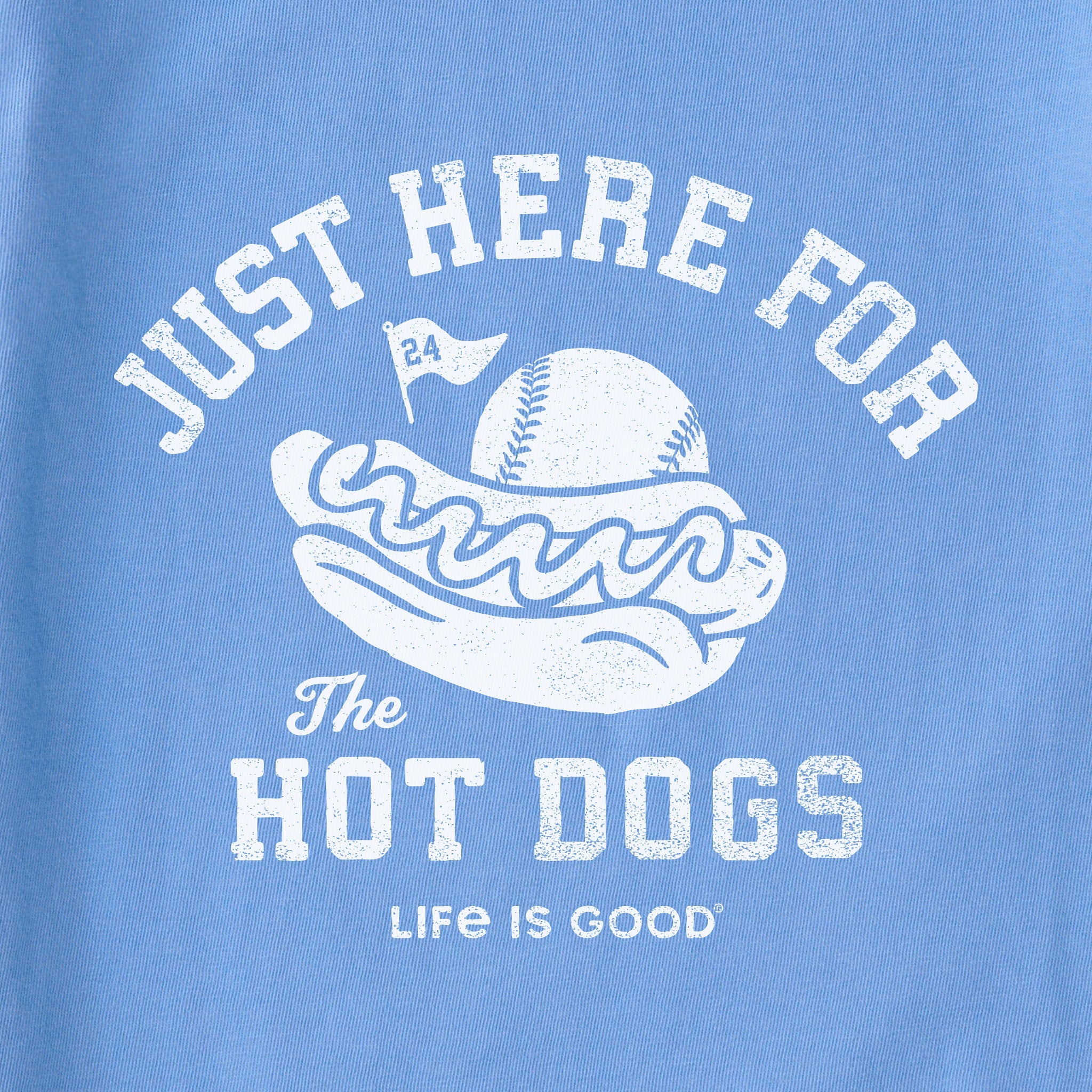 Women's Here for the Hot Dogs Baseball Short Sleeve Crusher Boxy Tee