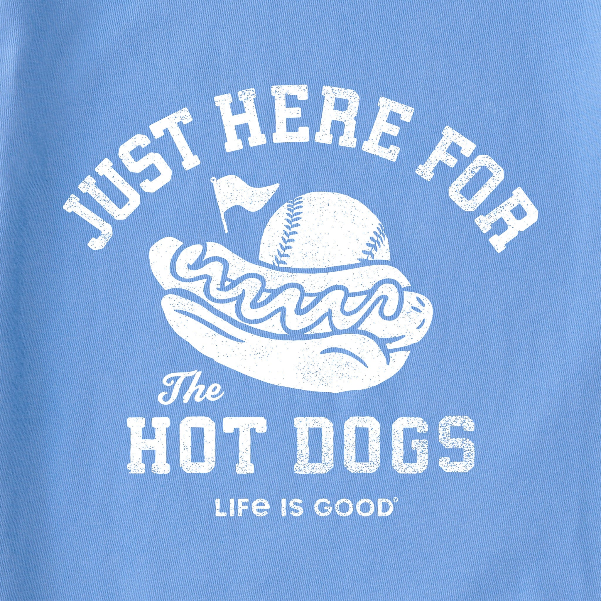Women's Here for the Hot Dogs Baseball Short Sleeve Crusher Boxy Tee