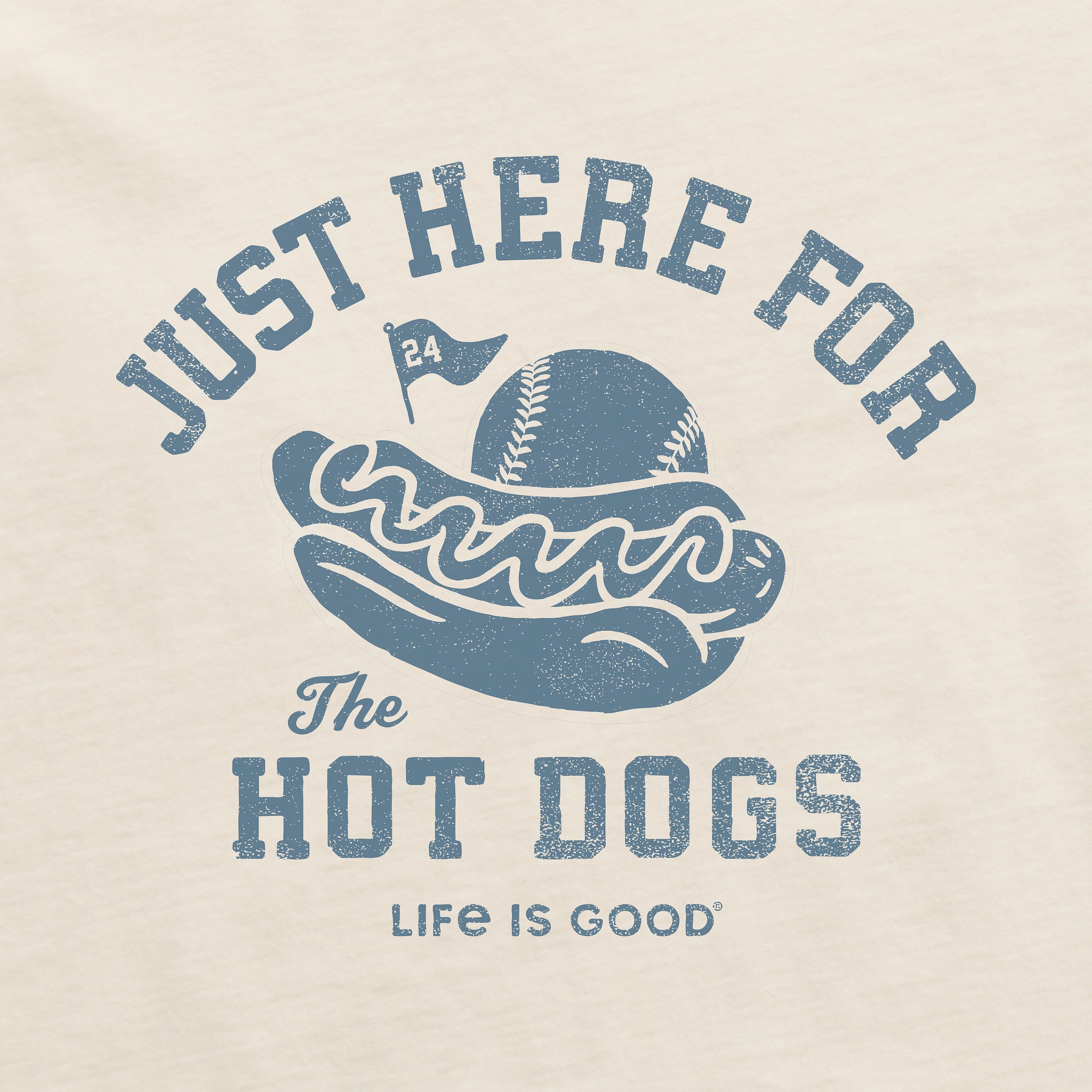 Women's Here for the Hot Dogs Baseball Short Sleeve Crusher Boxy Tee