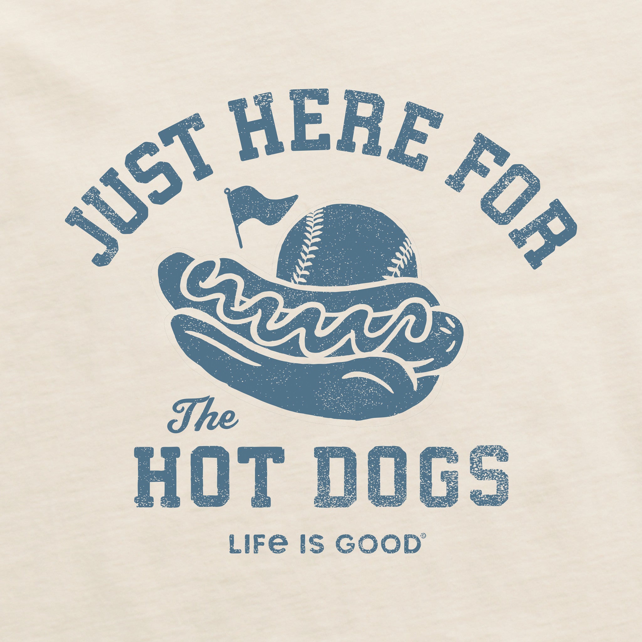 Women's Here for the Hot Dogs Baseball Short Sleeve Crusher Boxy Tee