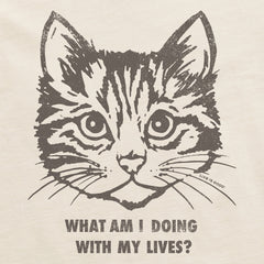 Women's Cat Lives Short Sleeve Crusher Boxy Tee
