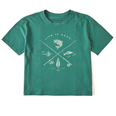 Women's Freshwater Fish Short Sleeve Crusher Boxy Tee
