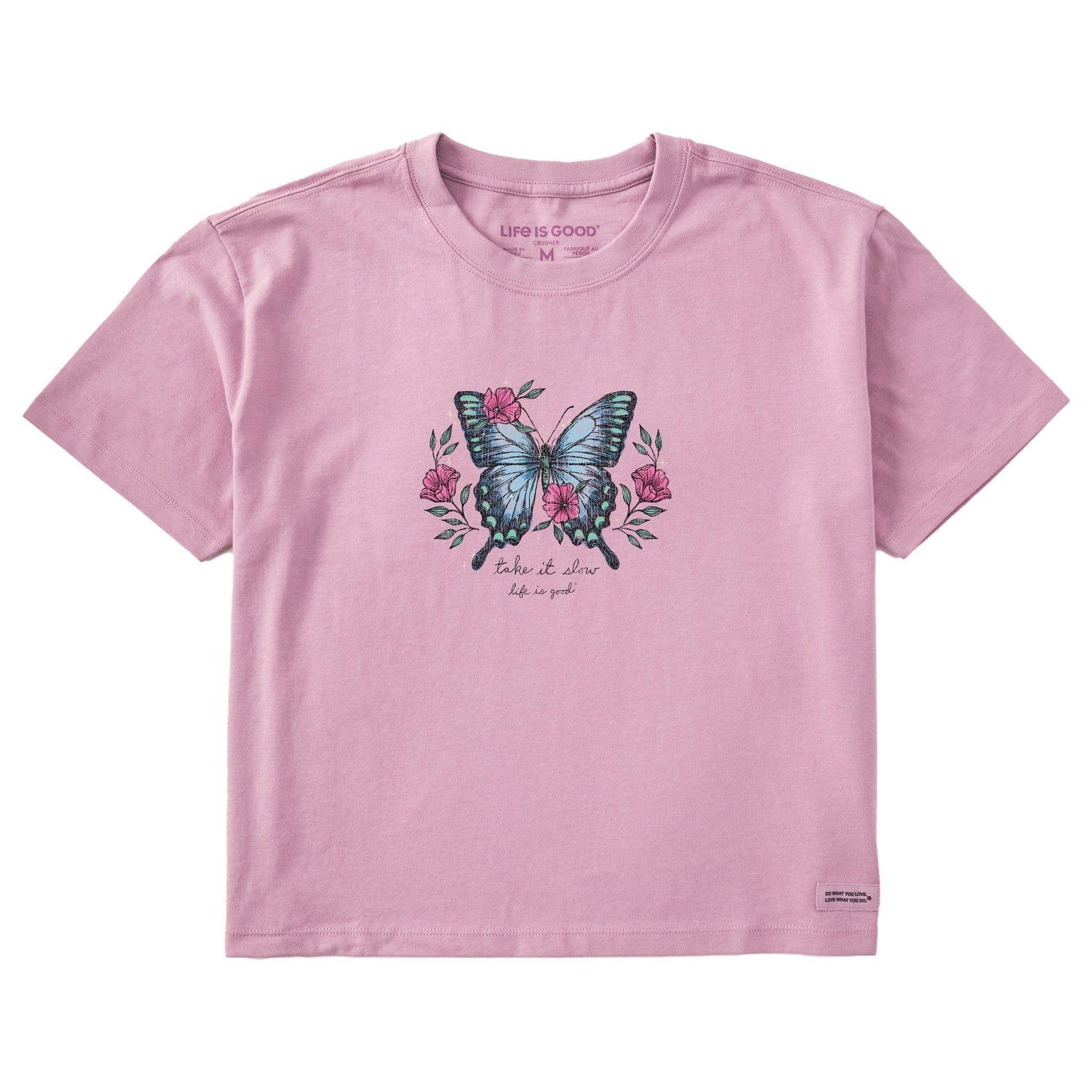 Women's Butterfly Take it Slow Short Sleeve Crusher Boxy Tee