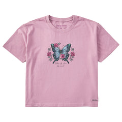 Women's Butterfly Take it Slow Short Sleeve Crusher Boxy Tee