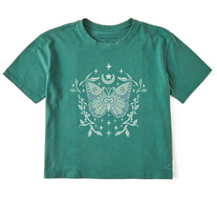 Women's Divine Butterfly Short Sleeve Crusher Boxy Tee