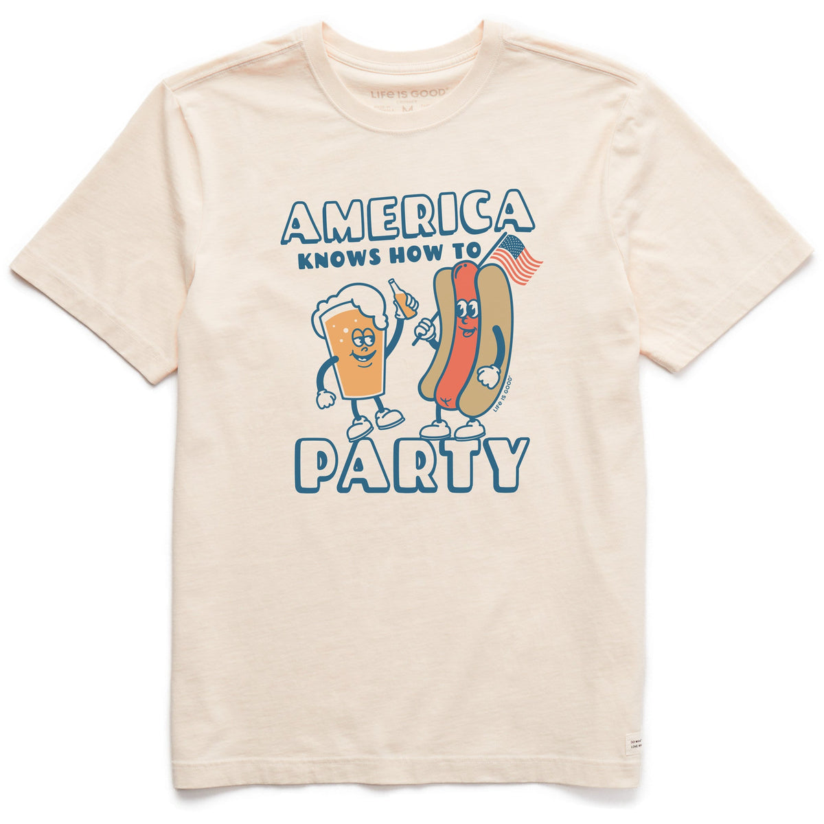 Men's America Knows How to Party Short Sleeve Crusher Tee