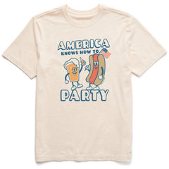 Men's America Knows How to Party Short Sleeve Crusher Tee