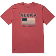 Men's Merica Flag Short Sleeve Crusher Tee