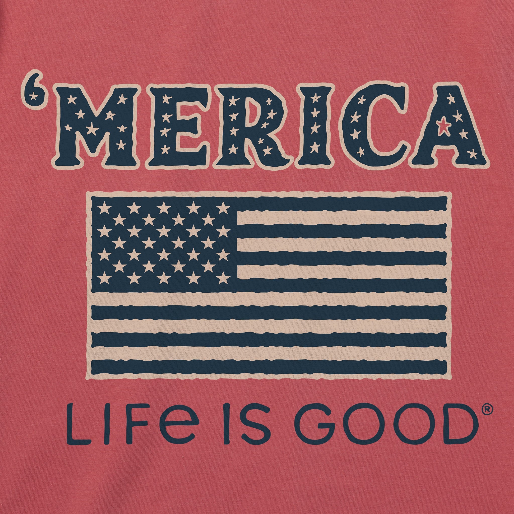 Men's Merica Flag Short Sleeve Crusher Tee