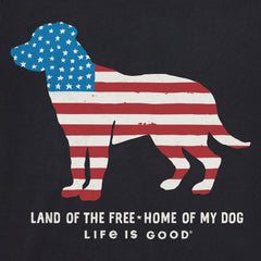 Women's Land of the Free Home of my Dog Short Sleeve Tee