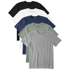 Men's Solid 5-Pack Crusher Crew - Multi