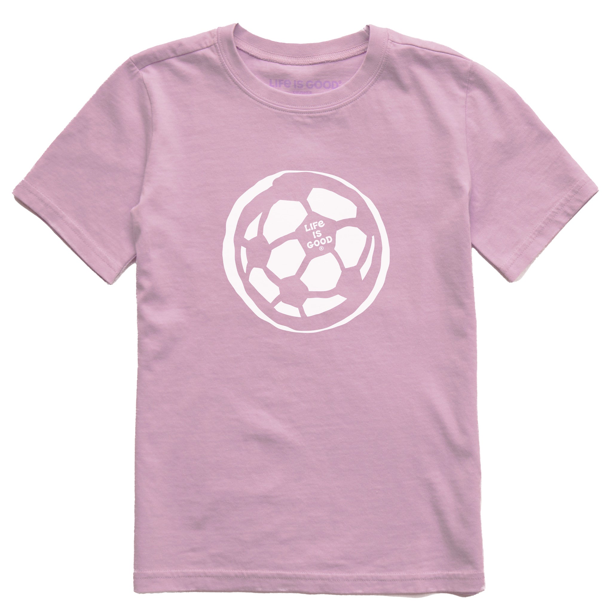 Kids Soccer Ball Sketch Short Sleeve Crusher Tee