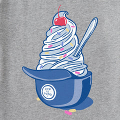 Kids Baseball Ice Cream Short Sleeve Crusher Tee