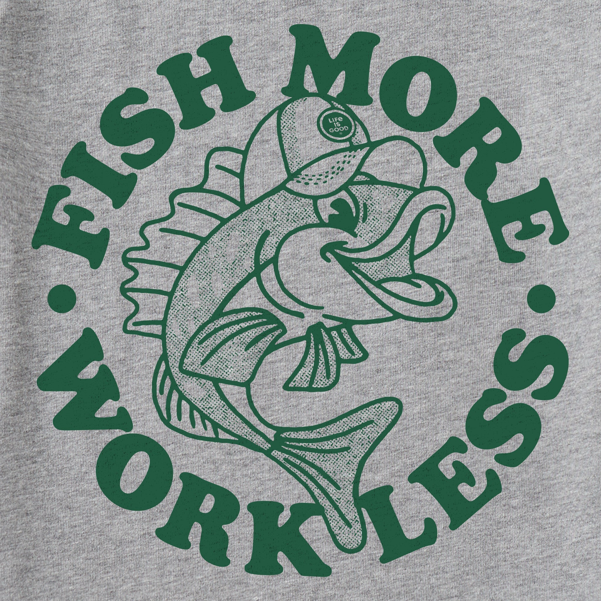 Men's Matchbook Fish More Work Less Short Sleeve Tee