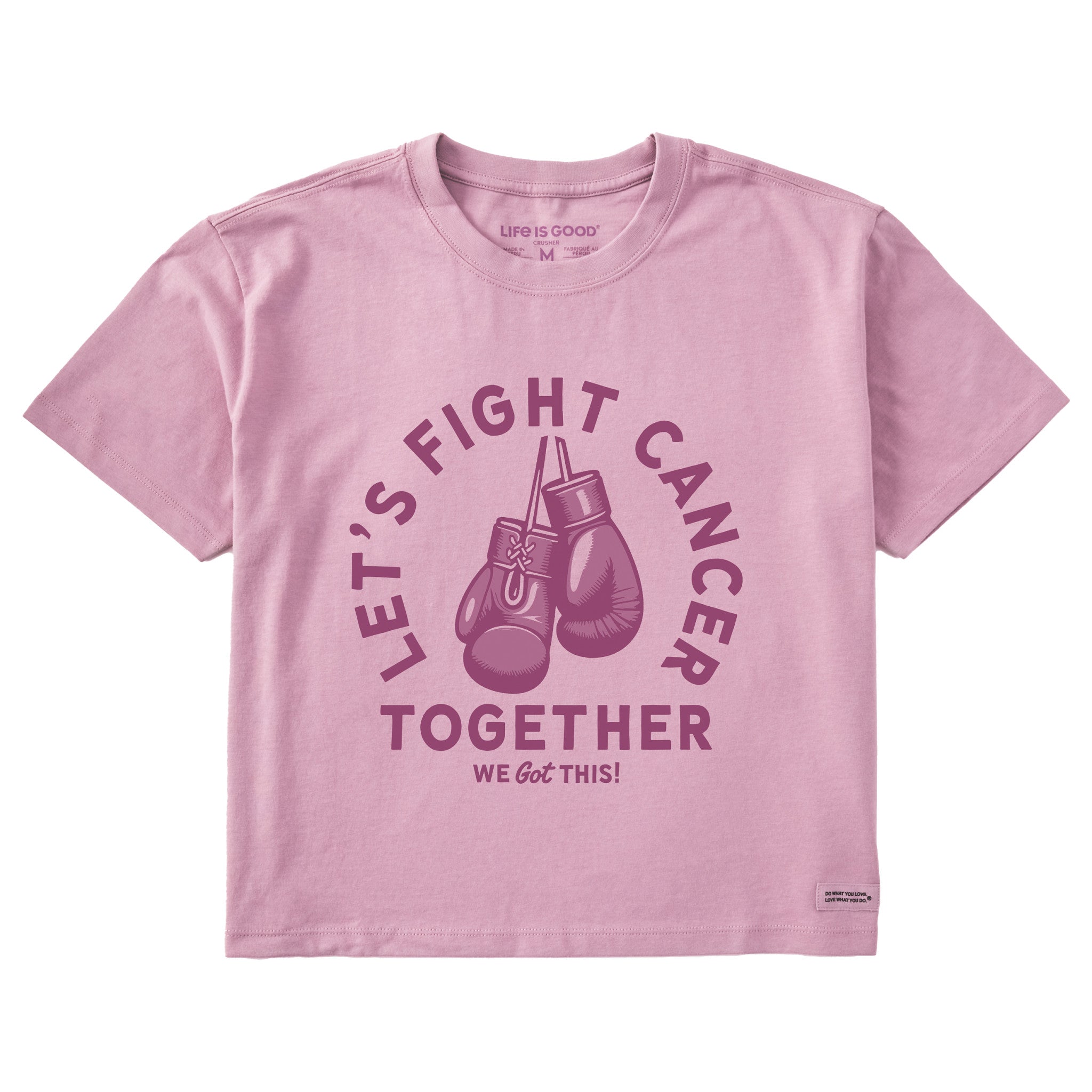 Women's Fight Cancer Short Sleeve Crusher Boxy Tee