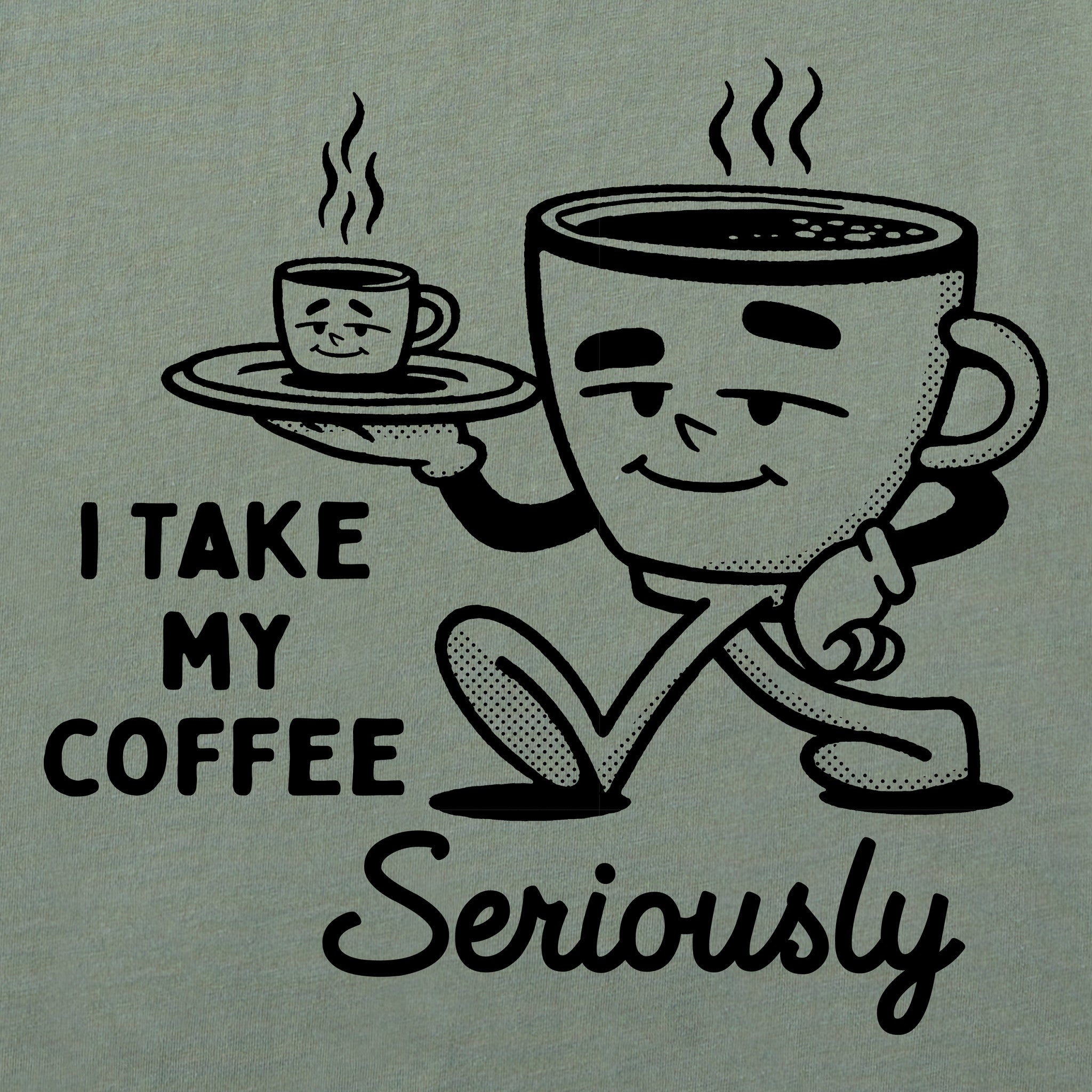 Women's Coffee Seriously Short Sleeve Crusher Boxy Tee