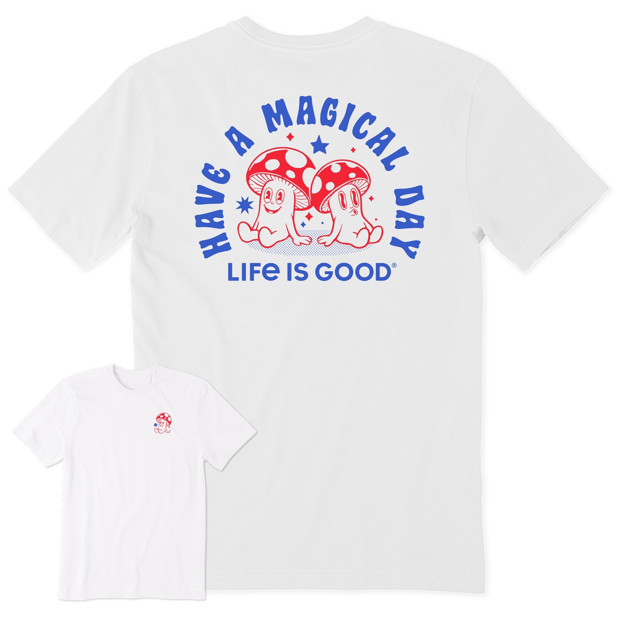 Men's Magical Day Mushrooms Short Sleeve Crusher Tee
