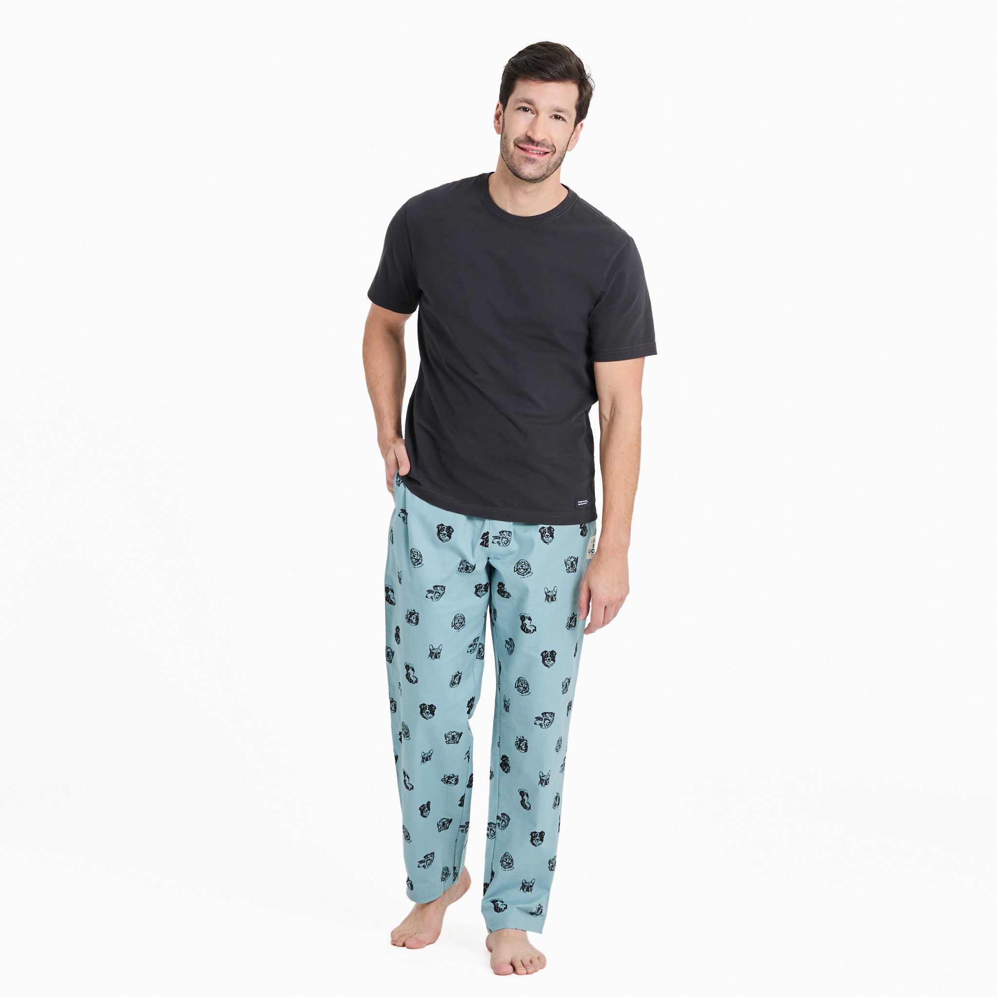 Men's Dog Portrait Pattern Classic Sleep Pant