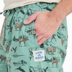 Men's Scenic Wildlife Pattern Classic Sleep Pant
