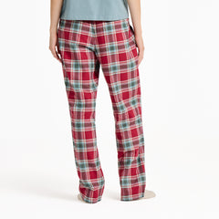 Women's Adirondack Red Holiday Plaid Classic Sleep Pant