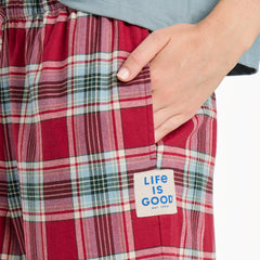 Women's Adirondack Red Holiday Plaid Classic Sleep Pant