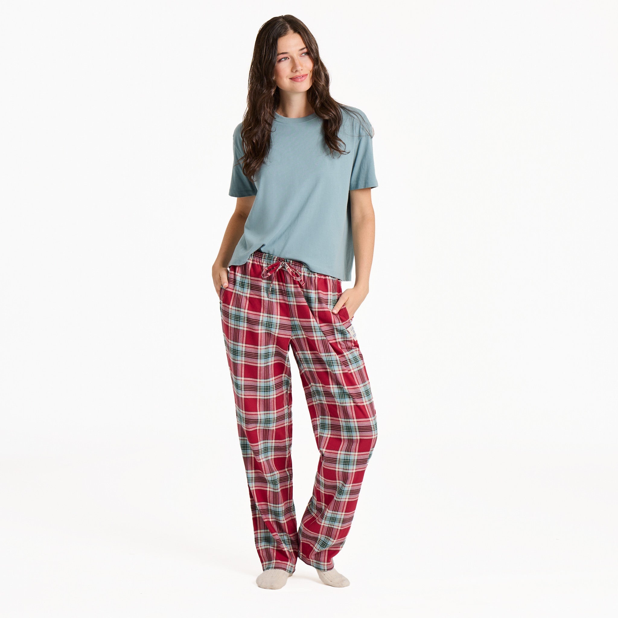 Women's Adirondack Red Holiday Plaid Classic Sleep Pant