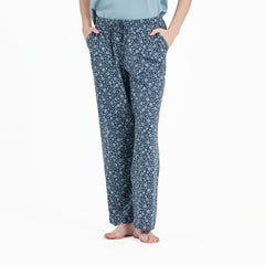 Women's Floral Paw Pattern Snuggle Up Sleep Pant