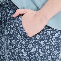 Women's Floral Paw Pattern Snuggle Up Sleep Pant