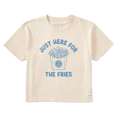 Women's Here for the Fries Short Sleeve Crusher Boxy Tee