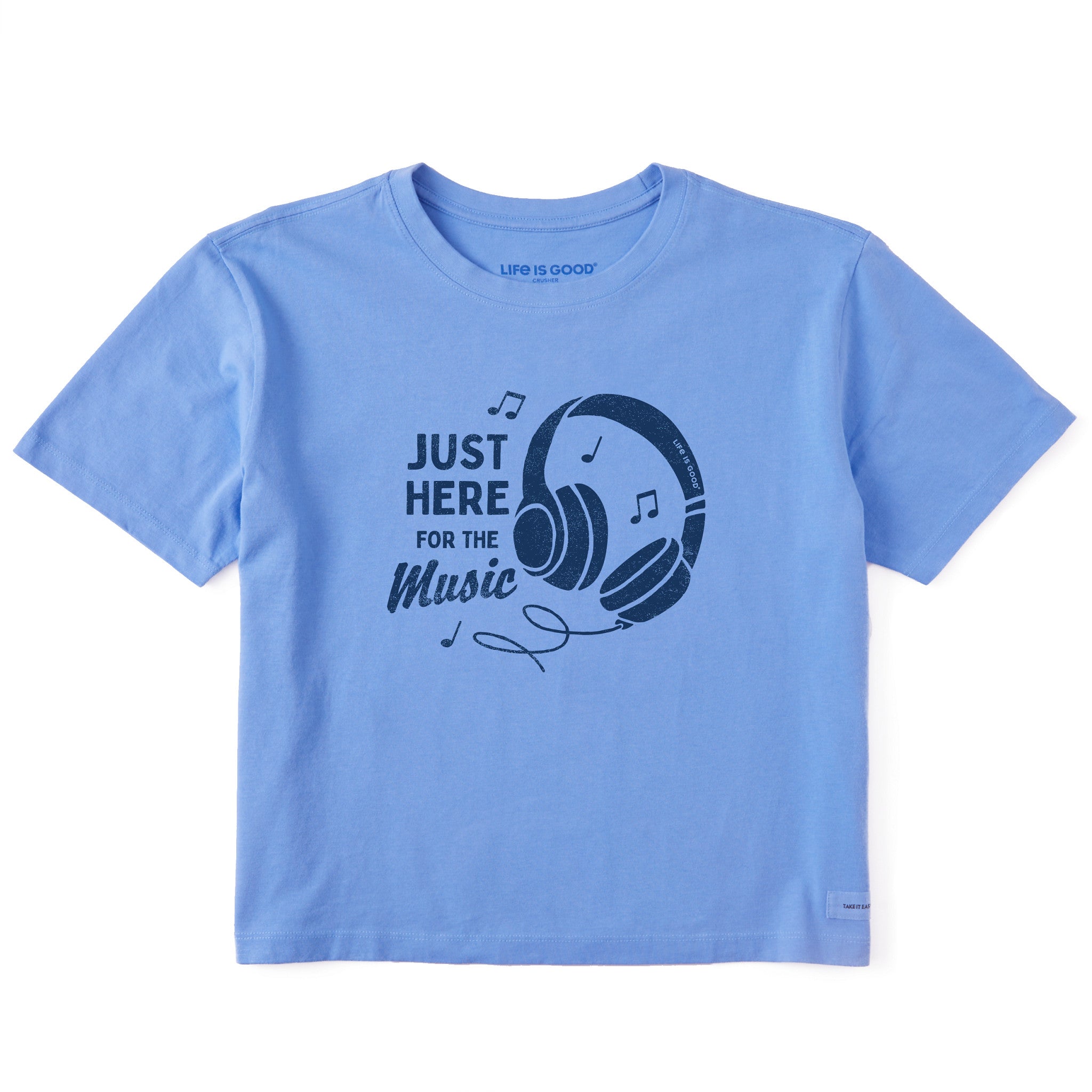 Women's Here for the Music Short Sleeve Crusher Boxy Tee
