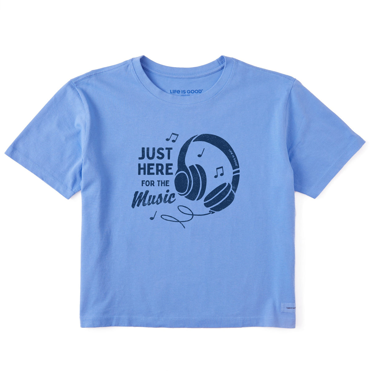 Women's Here for the Music Short Sleeve Crusher Boxy Tee
