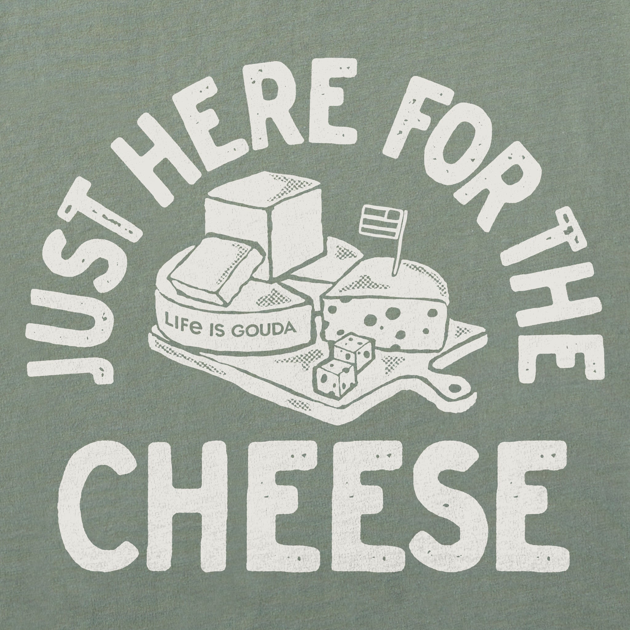Women's Here for the Cheese Short Sleeve Crusher Boxy Tee