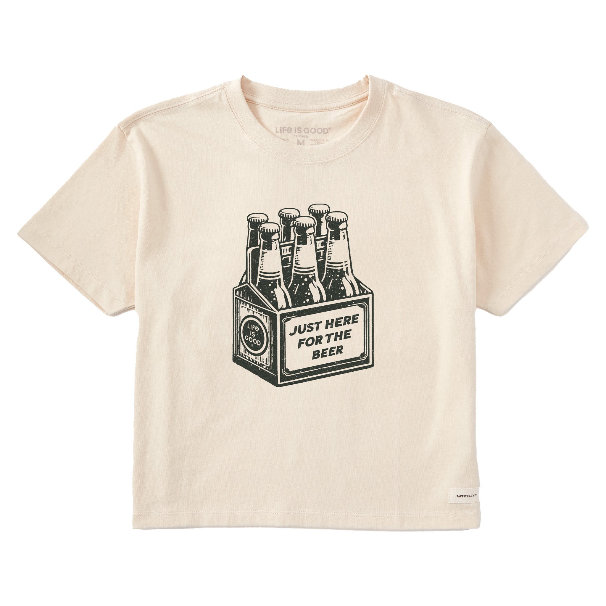 Women's Here for the Beer (6 pack) Short Sleeve Crusher Boxy Tee