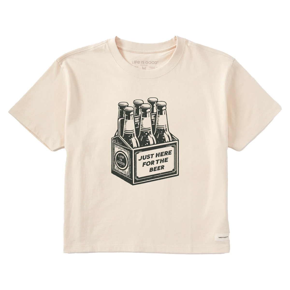 Women's Here for the Beer (6 pack) Short Sleeve Crusher Boxy Tee