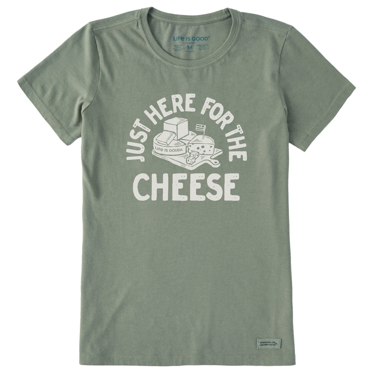 Women's Here for the Cheese Short Sleeve Crusher Tee