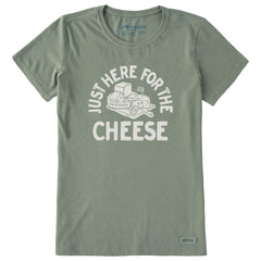 Women's Here for the Cheese Short Sleeve Crusher Tee