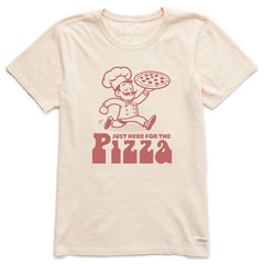 Women's Here for the Pizza Short Sleeve Crusher Tee