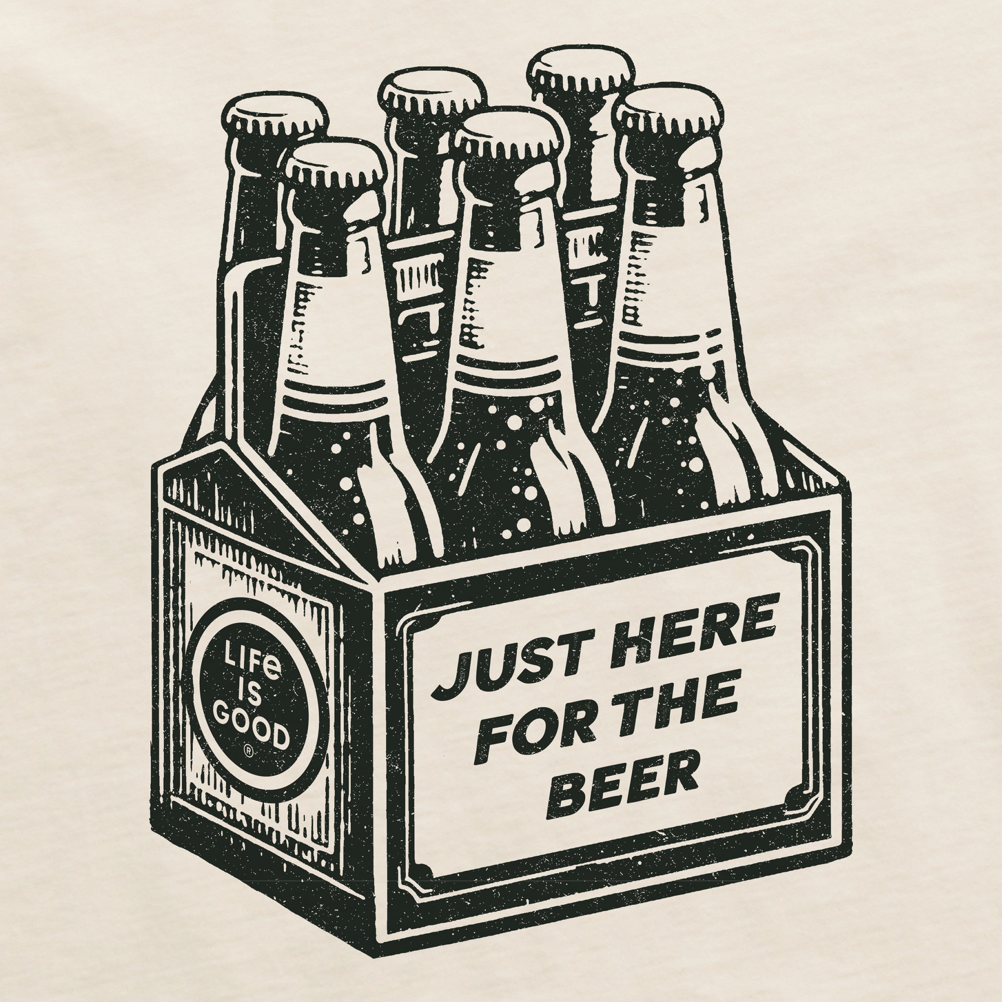 Women's Here for the Beer (6 pack) Short Sleeve Crusher Tee