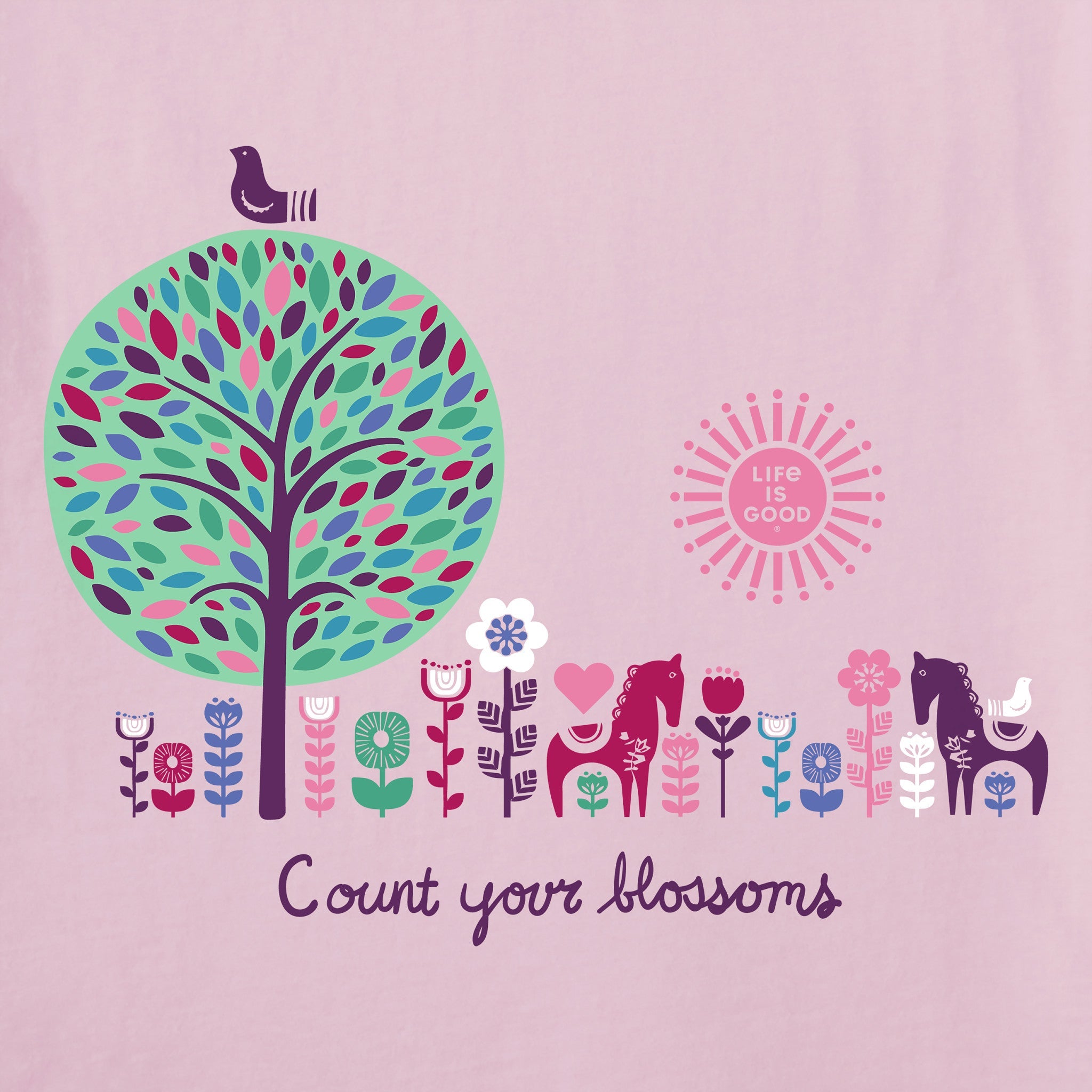 Women's Count your Blossoms Short Sleeve Crusher Vee