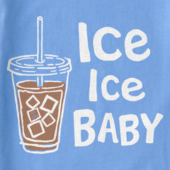 Women's Ice Ice Baby Coffee Short Sleeve Crusher Boxy Tee