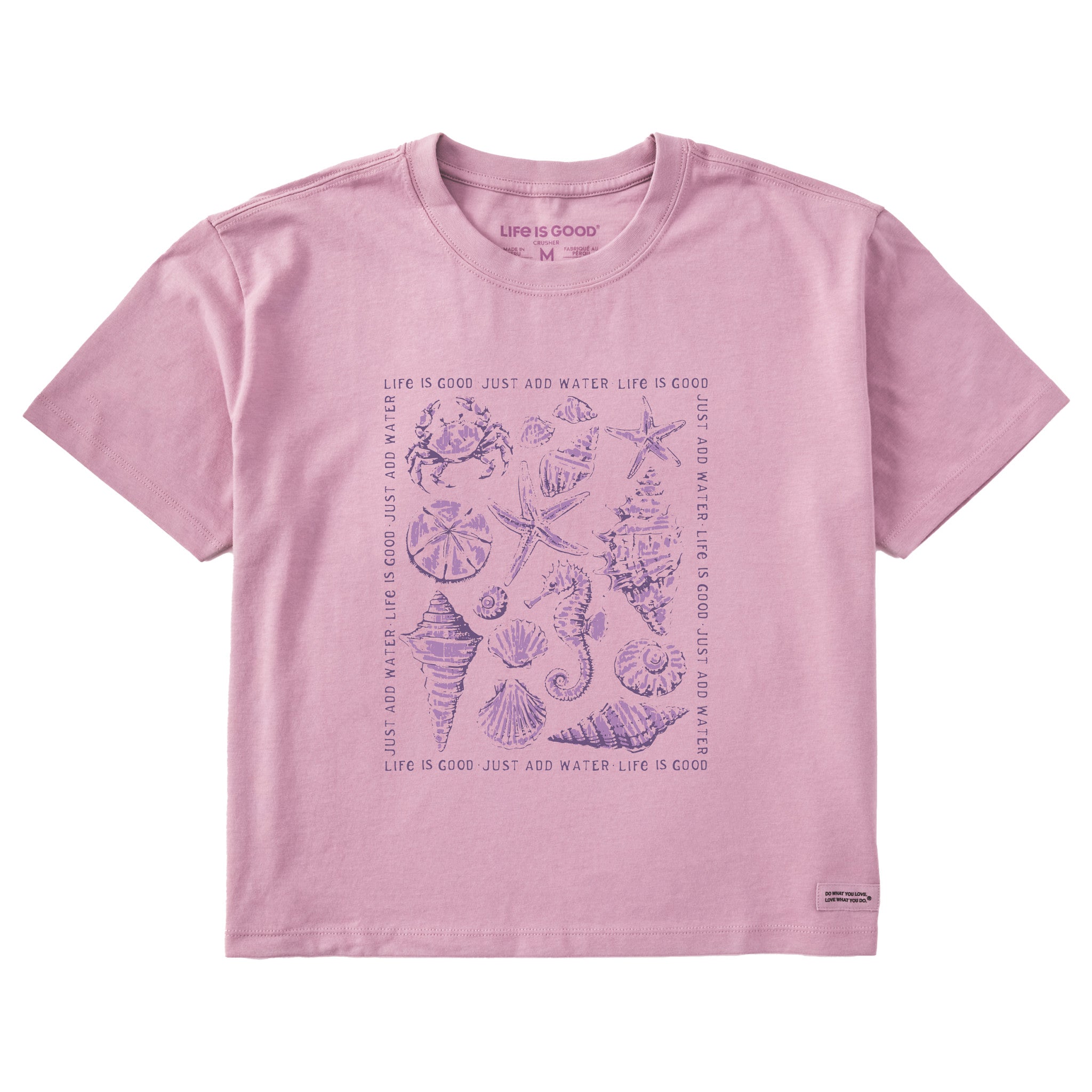 Women's Just Add Water Shells Short Sleeve Crusher Boxy Tee