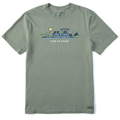 Men's Pontoon Boat Vista Short Sleeve Crusher Tee