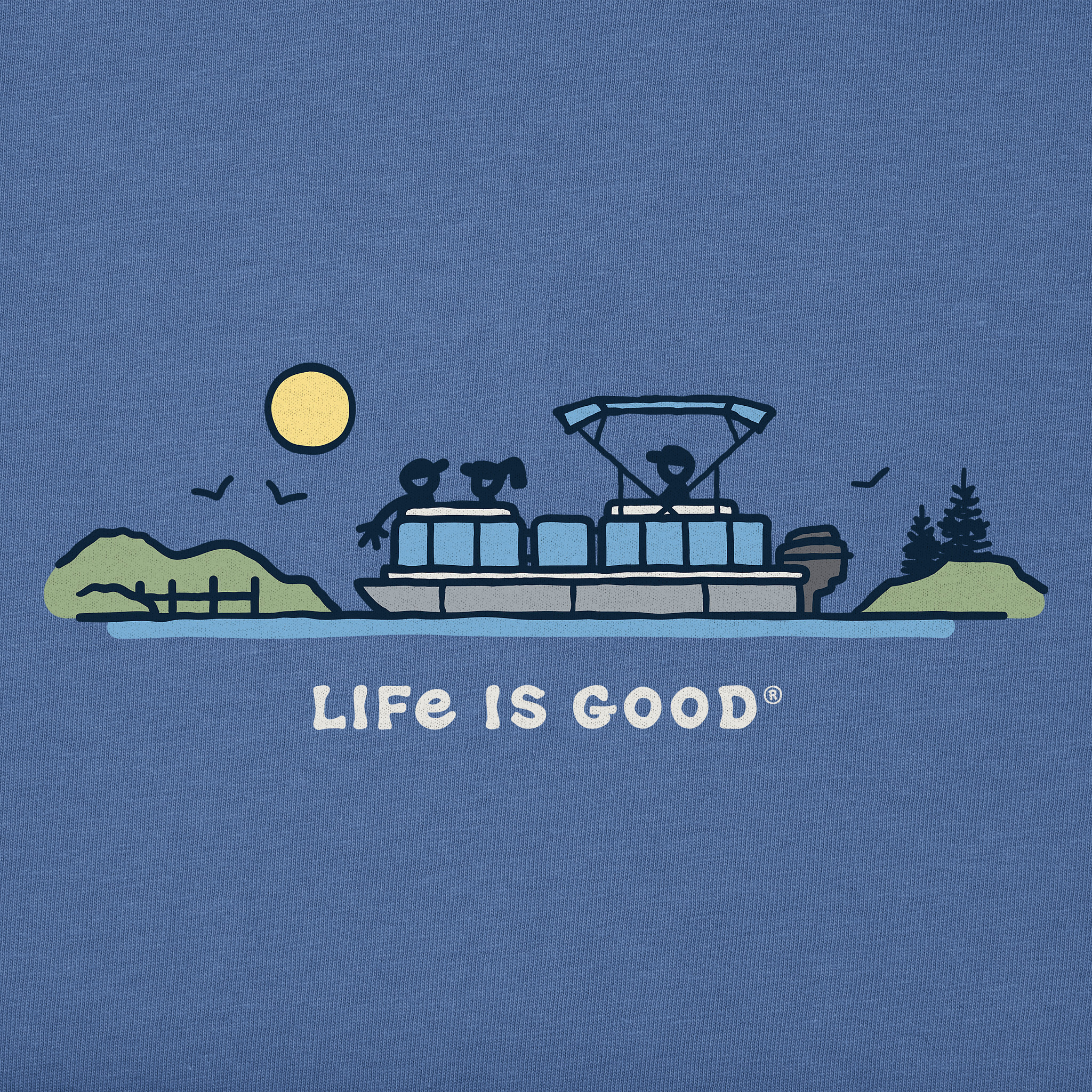 Men's Pontoon Boat Vista Short Sleeve Crusher Tee