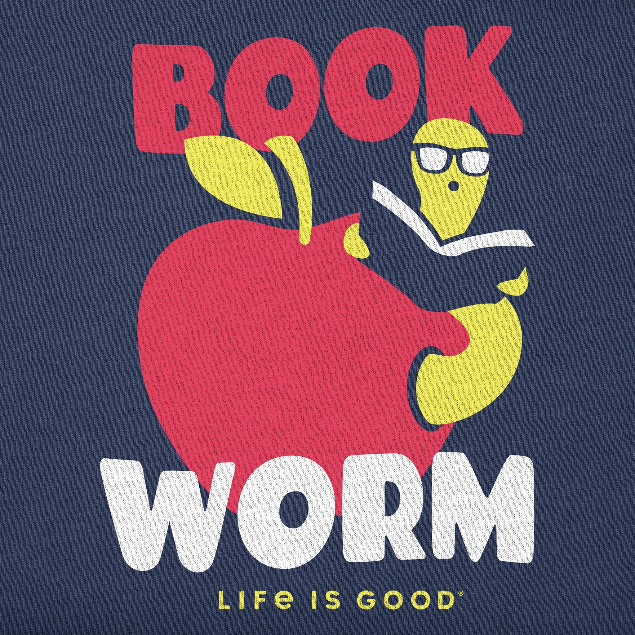 Kids Book Worm Short Sleeve Crusher Tee