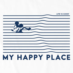 Women's Happy Place Willie Swimming Short Sleeve Tee