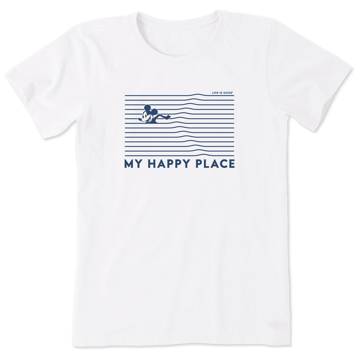 Women's Happy Place Willie Swimming Short Sleeve Tee