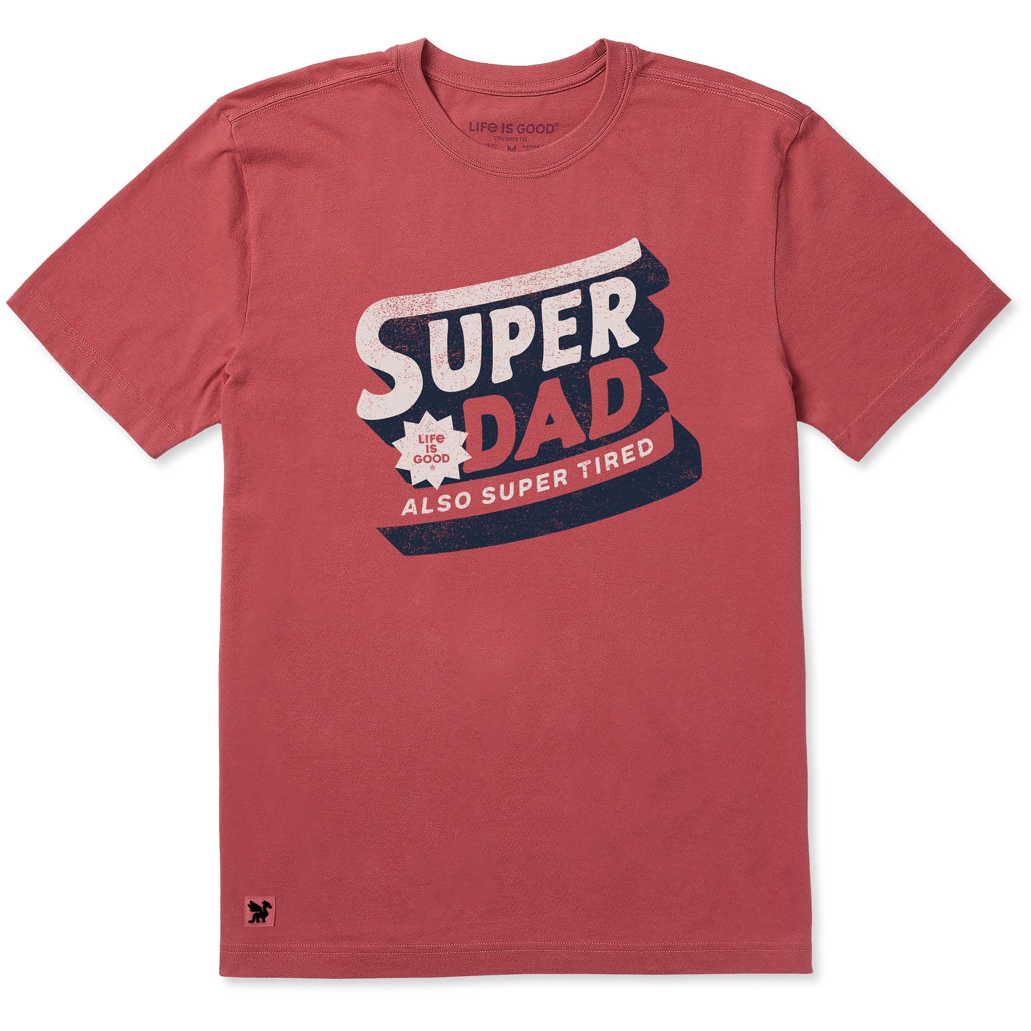 Men's Super Dad also Super Tired Short Sleeve Crusher Tee