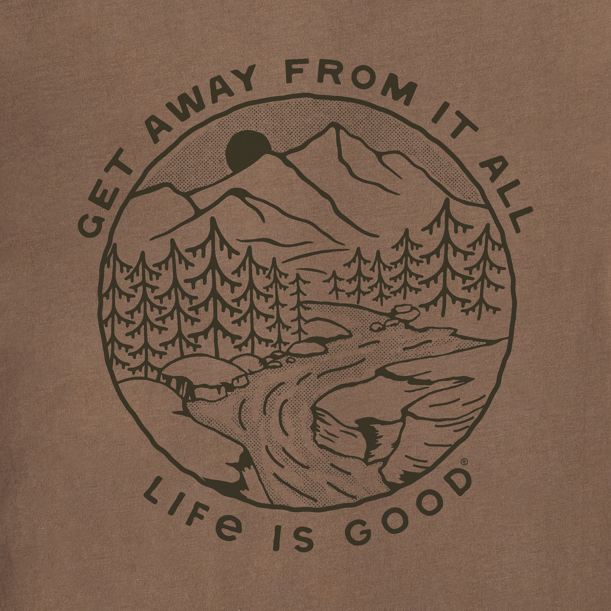 Men's Get Away From it All Mountains Short Sleeve Crusher Tee