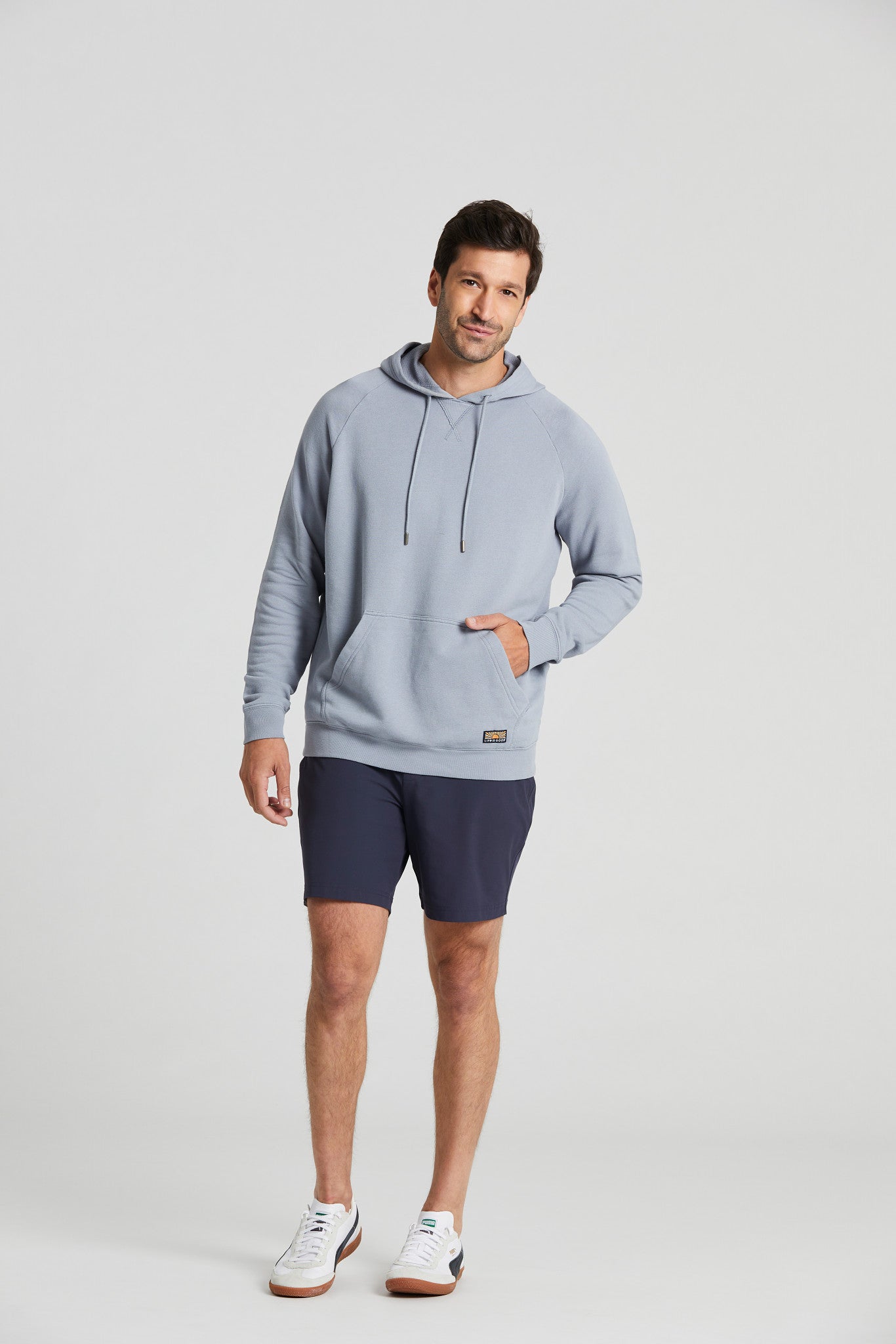 Men's Solid French Terry Pullover Hoodie